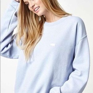john galt brandy Melville blue erica california polar bear embroidered crewneck